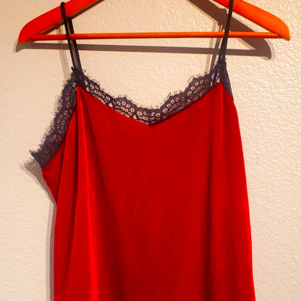 BEAUTIFUL red velvet tank top blouse